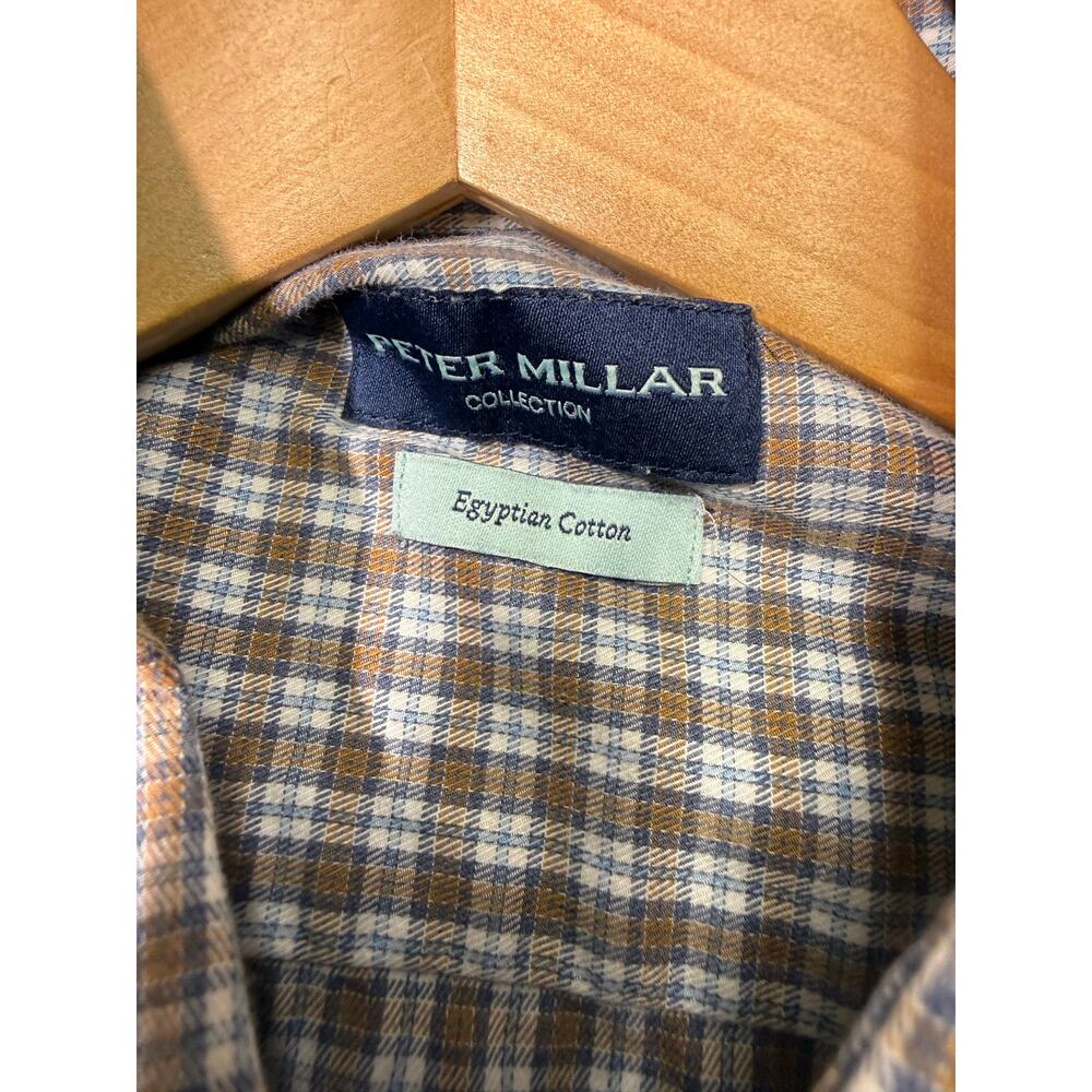Peter Millar Collection Mens Button-Down Shirt Size large plaid 100% cotton - Picture 4 of 8